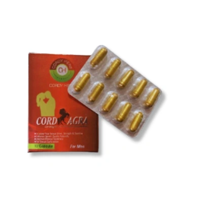 Cordy Herb Cordiagra Stamina & Energy Booster, Men's Sexual Wellness Capsule for Erectile Dysfunction with Cordyceps, Honey Goat Weed,Tongat Ali, Maca Root , Ginseng , Ashwagandha