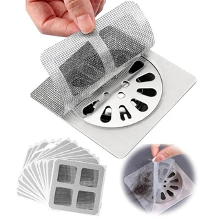 Disposable Shower Drain Hair Catcher Mesh Stickers, 20 Piece Set, for Bathroom, Laundry, Bathtub, Kitchen Sink, Kitchen Shower Drain Floor Sink Strainer Filter- ((Pack of 20 Piece))