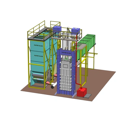 Automatic Waste Cotton Baling Machines with Silo