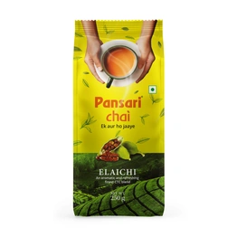 Pansari Elaichi Chai | 250g Pure Assam Tea with Original Cardamom Flavor | Aromatic Elaichi Tea for a Refreshing, Full-Bodied Chai Experience | Premium Tea Powder (250g)