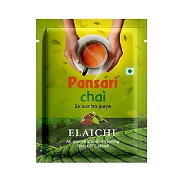 Pansari Elaichi Chai - 10Rs , Pure Assam Tea with Original Cardamom Flavor | Aromatic Elaichi Tea for a Refreshing, Full-Bodied Chai Experience | Premium Tea Powder