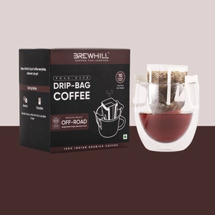 Brewhill Drip Bag Coffee | Medium Roast | Pack of 10 | 100% Arabica Specialty Coffee