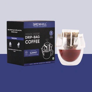 Brewhill Drip Bag Coffee | Dark Roast | Pack of 10 | 100% Arabica Specialty Coffee