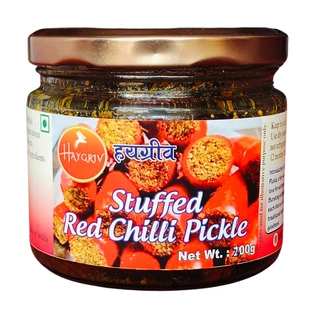 Red Chilli Pickle (Stuffed) | Spices Filled Savory Condiment