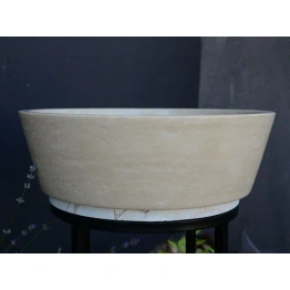 Italian Travertine Countertop Bathroom Washbasin Sink, Natural Stone Handcrafted