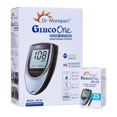 DR MORPEN GLUCOMETER MACHINE WITH 25 STRIP