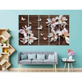 Subham Global Exports Brown flowers wall paintings