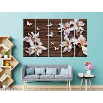 Subham Global Exports Brown flowers wall paintings