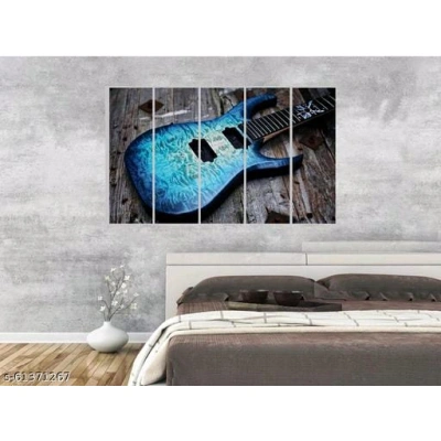 Subham Global Exports Blue Guitar with Grey background