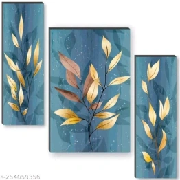 Subham Global Exports Yellow leaves Wall paintings