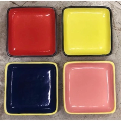 Ceramic Square tray set of four