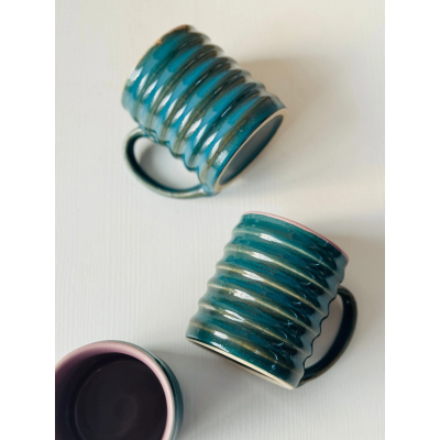 swirl design ceramic cup