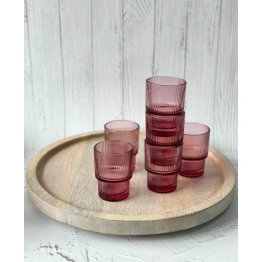 Beautiful Red colour glass set of 6